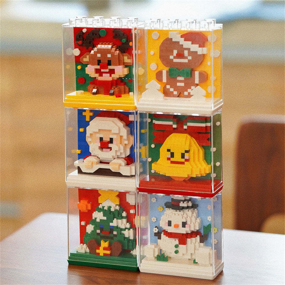 Christmas Building Block Toys with Cover Christmas Block Toys Gift for Kids - MyCameraRollKeychain