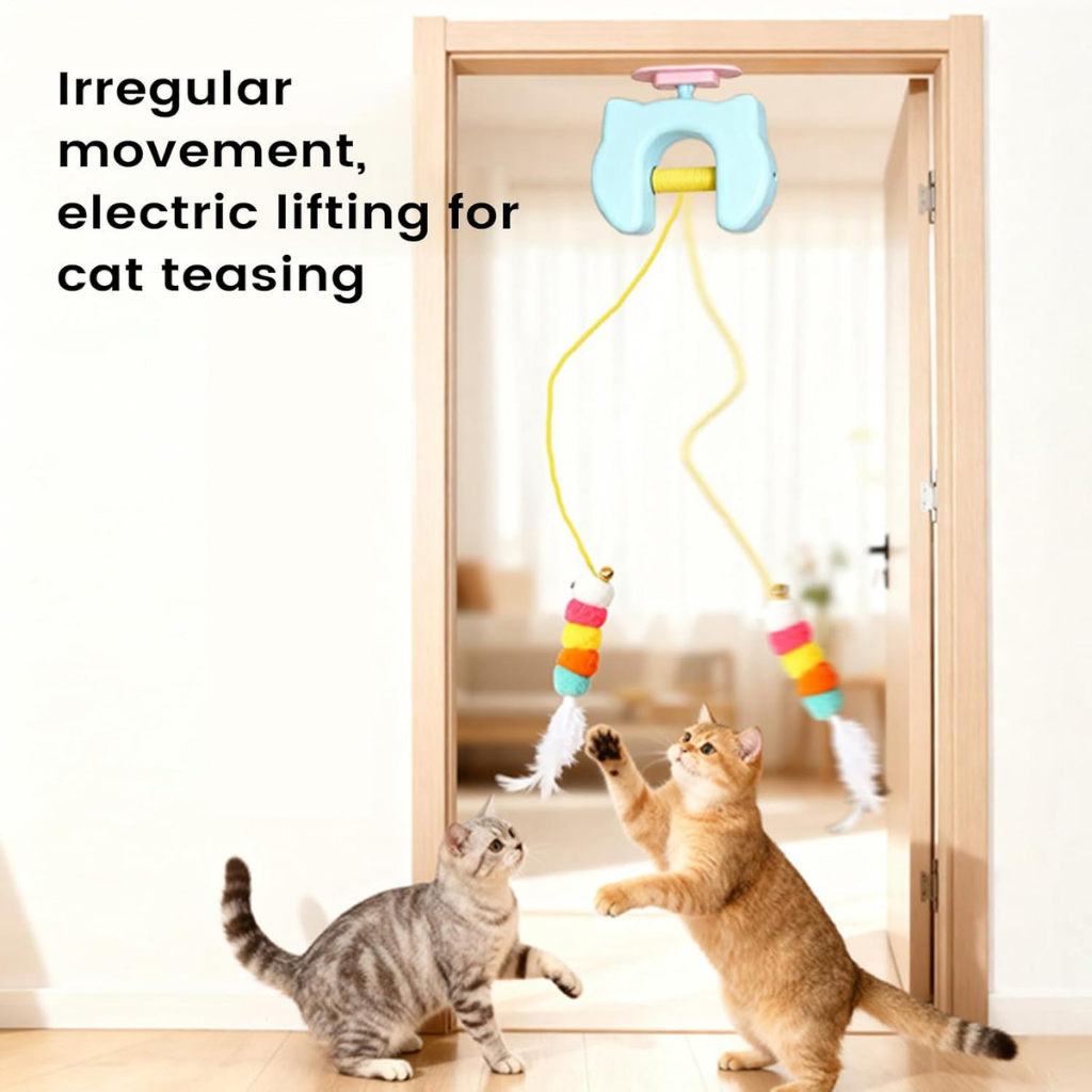 Automatic Cat Yo Yo Toy Interactive Electric Self Play Cat Toy Energy Burning Pet Toy