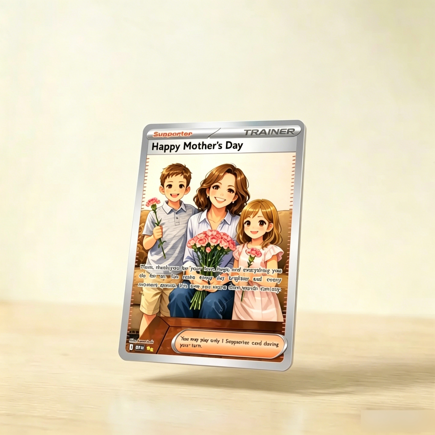 Custom Mothers Day Trading Card Custom Photo Card Gift for Mom Mothers Day Gift