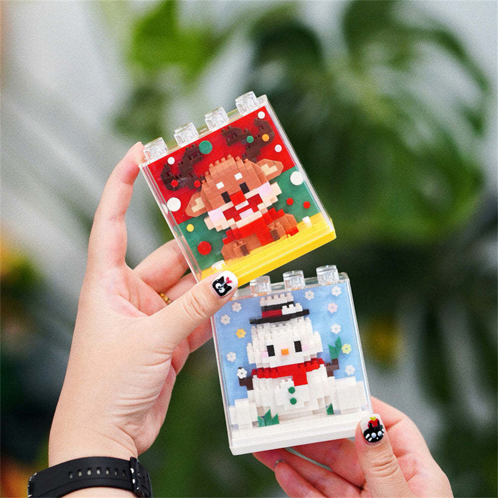 Christmas Building Block Toys with Cover Christmas Block Toys Gift for Kids - MyCameraRollKeychain