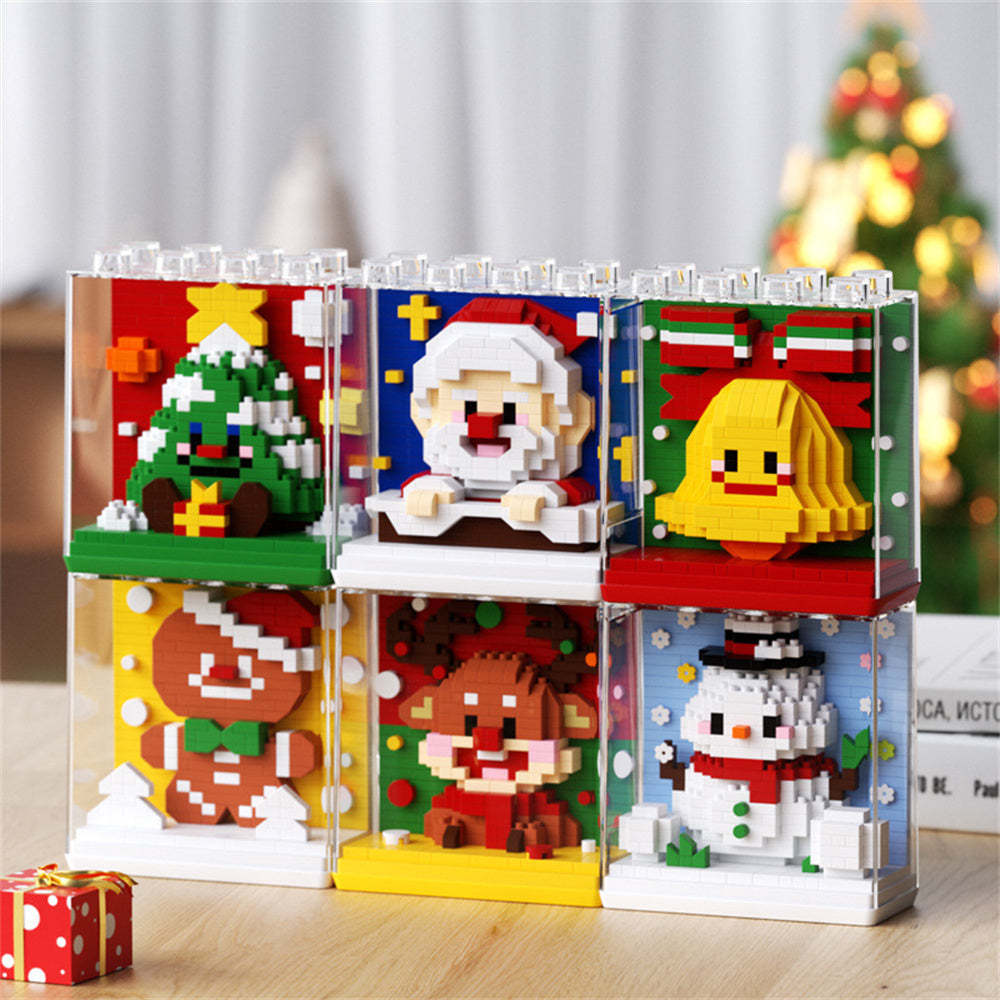 Christmas Building Block Toys with Cover Christmas Block Toys Gift for Kids - MyCameraRollKeychain