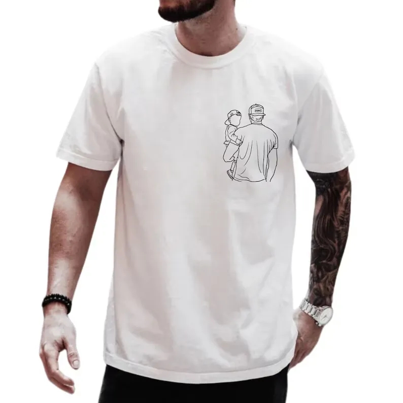 Custom Photo Shirt for Dad Personalized Dad Portrait Shirt Custom Dad Shirt with Photo