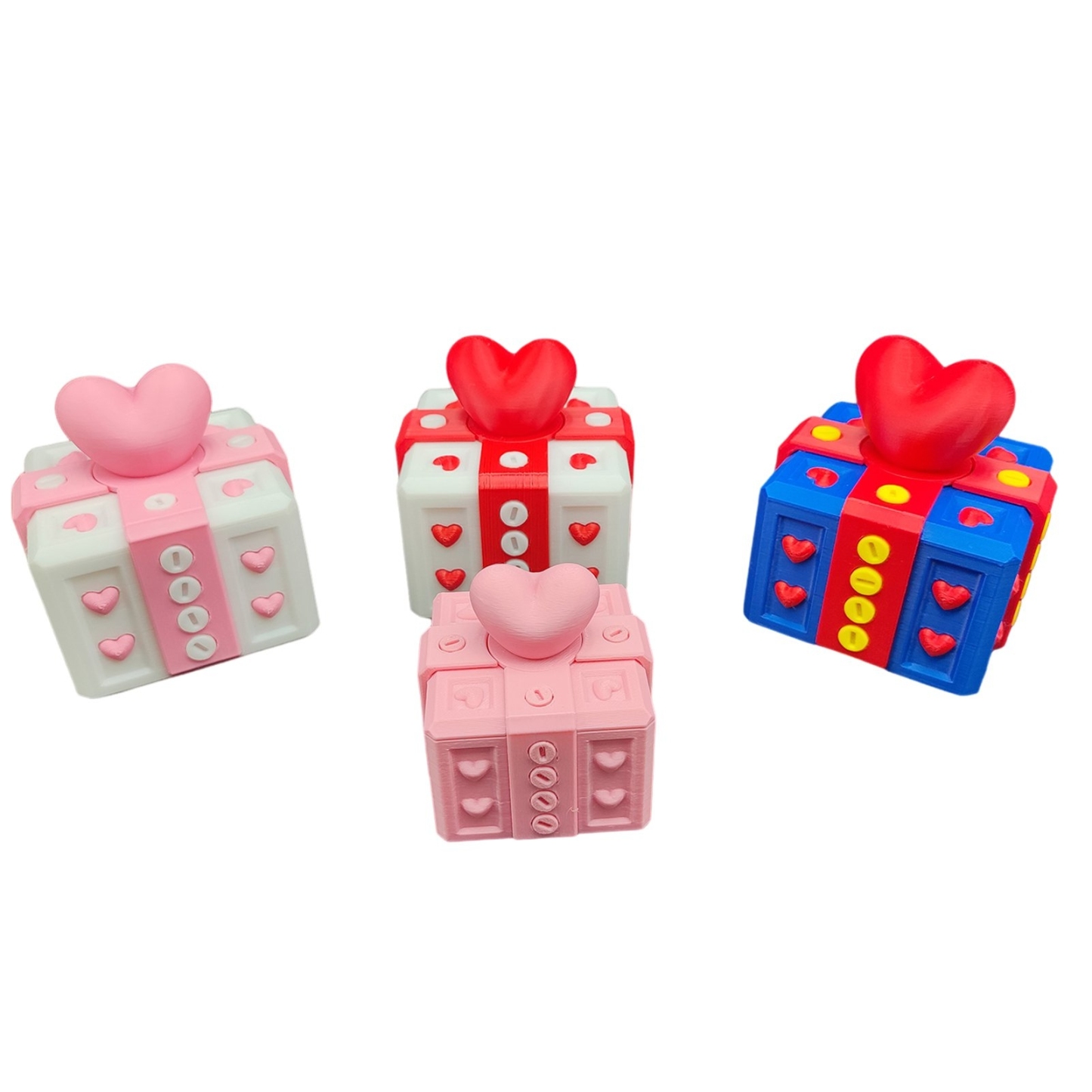 Annoying Gift Box 3D Printed Gift Box with Screws Love Heart Prank Puzzle Box for Valentine's Day Birthday Holiday Gift