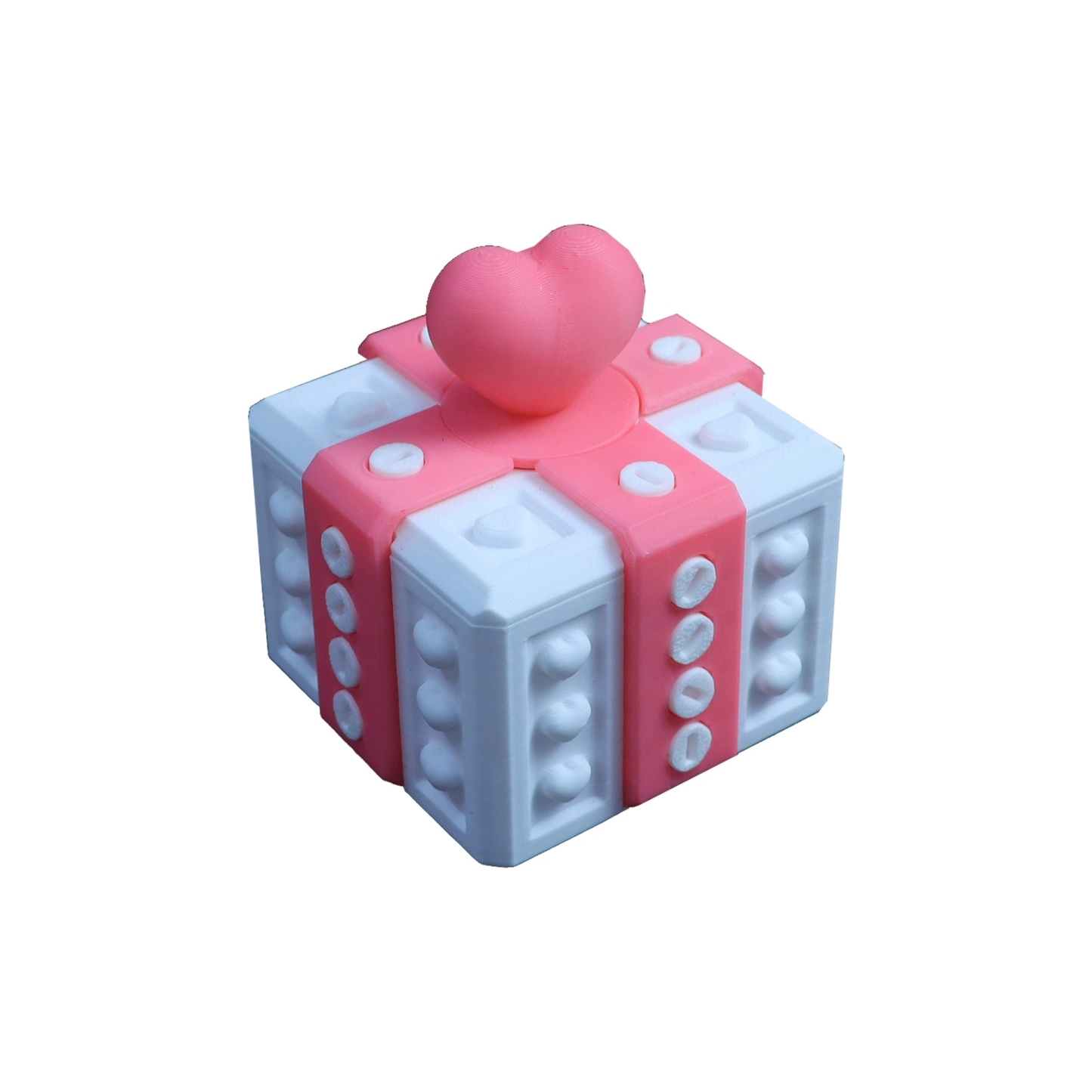 Annoying Gift Box 3D Printed Gift Box with Screws Love Heart Prank Puzzle Box for Valentine's Day Birthday Holiday Gift
