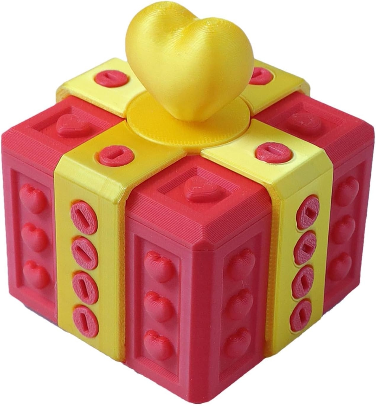 Annoying Gift Box 3D Printed Gift Box with Screws Love Heart Prank Puzzle Box for Valentine's Day Birthday Holiday Gift