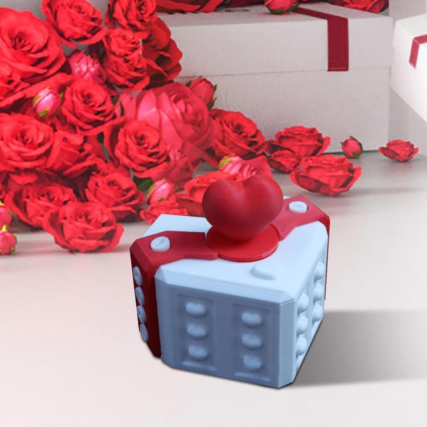 Annoying Gift Box 3D Printed Gift Box with Screws Love Heart Prank Puzzle Box for Valentine's Day Birthday Holiday Gift
