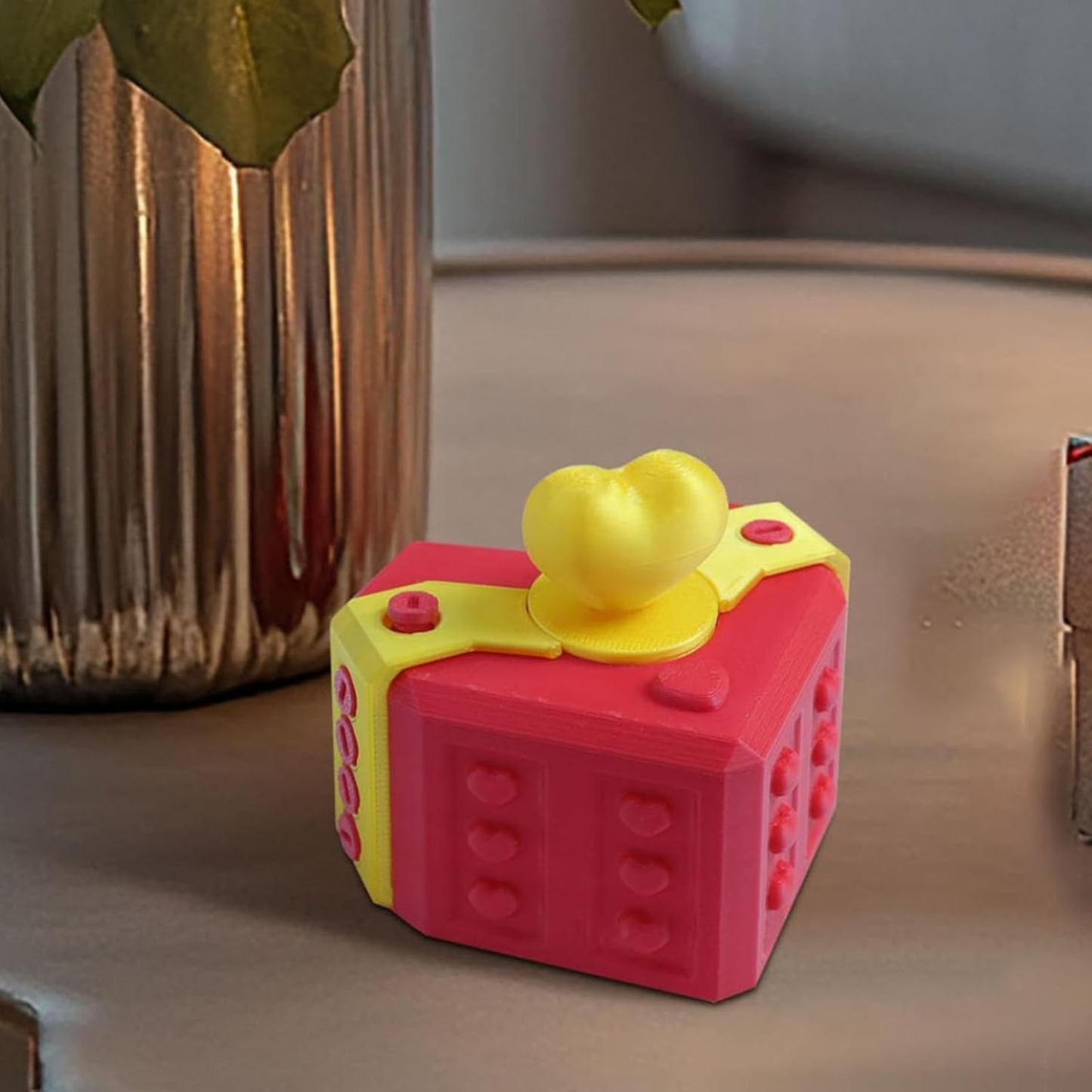 Annoying Gift Box 3D Printed Gift Box with Screws Love Heart Prank Puzzle Box for Valentine's Day Birthday Holiday Gift