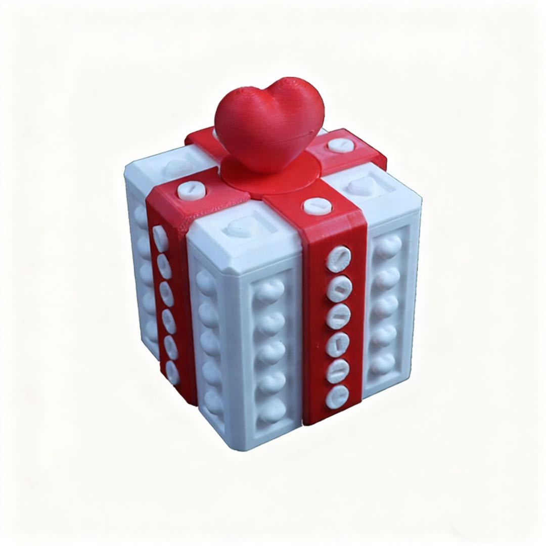 Annoying Gift Box 3D Printed Gift Box with Screws Love Heart Prank Puzzle Box for Valentine's Day Birthday Holiday Gift