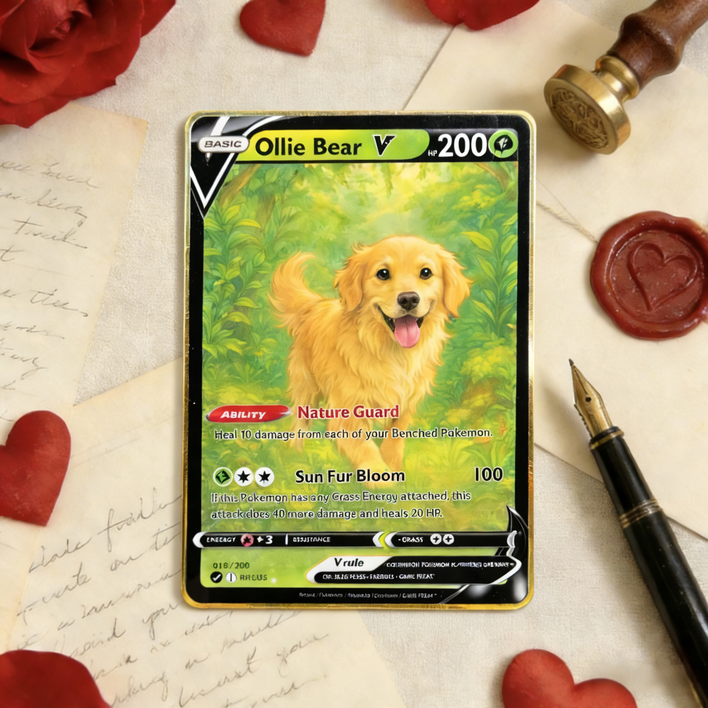 Personalized Pet Anime Art Trading Card, Best Holiday Gift for Pet Lover - MyCameraRollKeychain