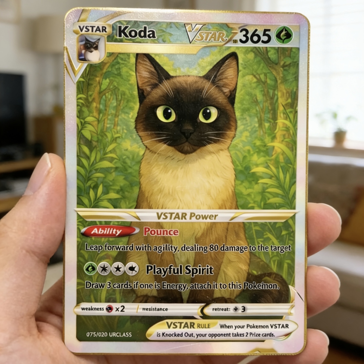 Personalized Pet Anime Art Trading Card, Best Holiday Gift for Pet Lover - MyCameraRollKeychain