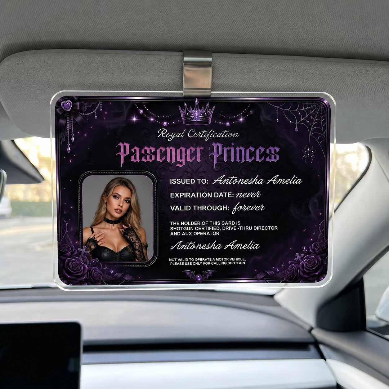 Personalized Passenger Princess Card– Forever Valid VIP Card - MyCameraRollKeychain