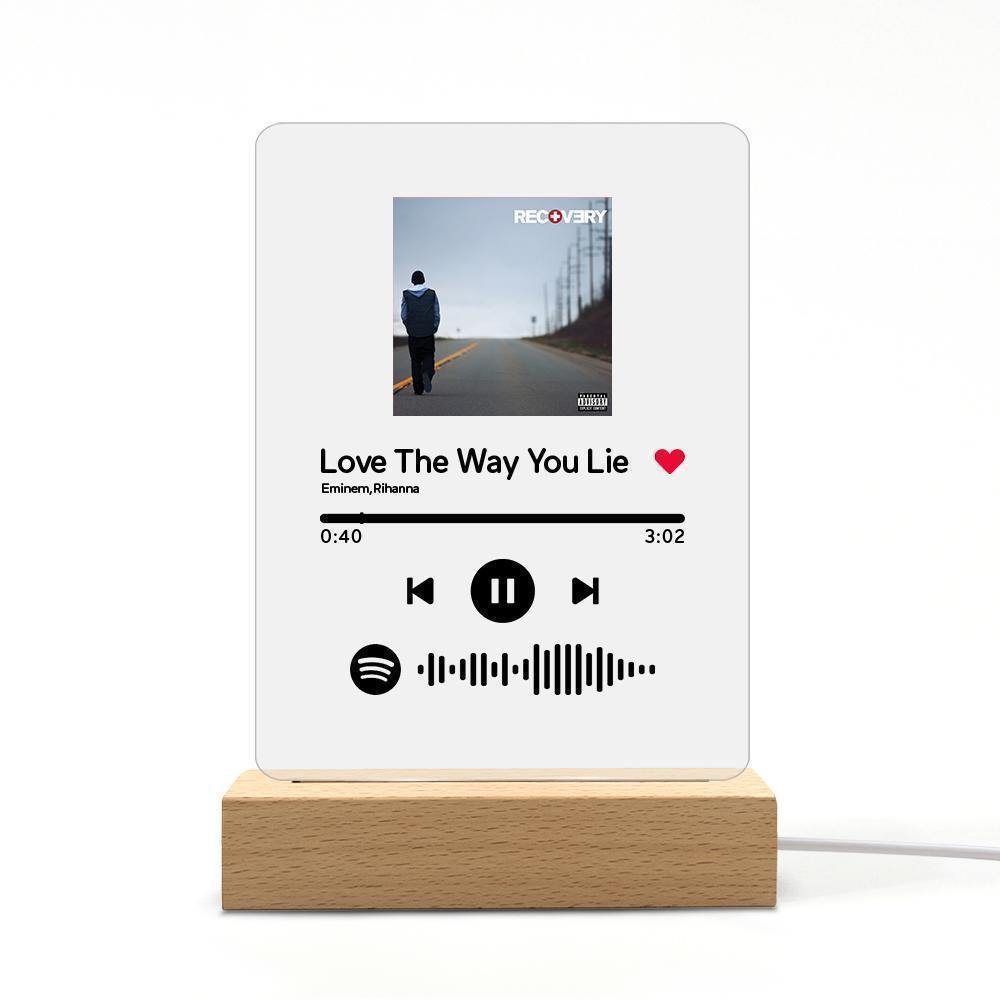 Photo Night Light - Spotify Code Music Plaque Glass For Lover(5.9in x 7.7in) - photowatch