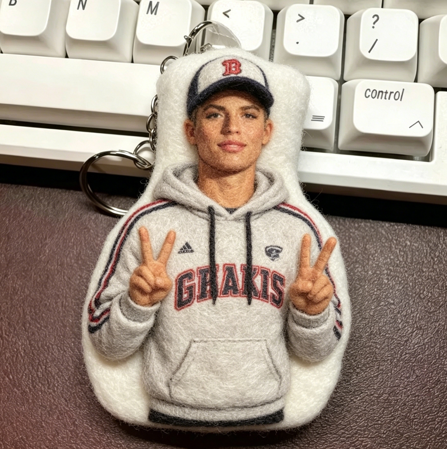 Custom Photo Plush Keychain with Voice Recorder Press to Play Talking Stuffed Doll Personalized Gift for Him