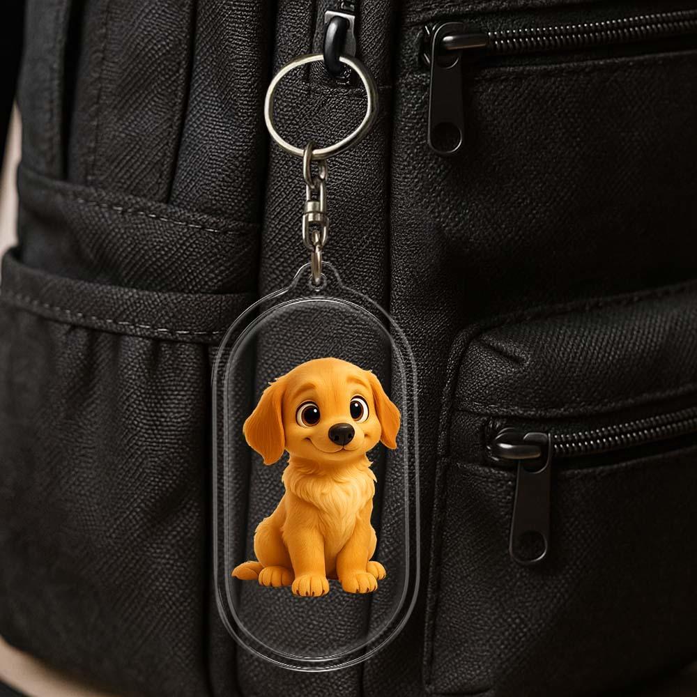 Personalized Acrylic Cartoon Keychain Photo Bag Charm Unique Keepsake Gift For Lover Anniversary Birthday Valentine's Day Holiday Gift - MyCameraRollKeychain