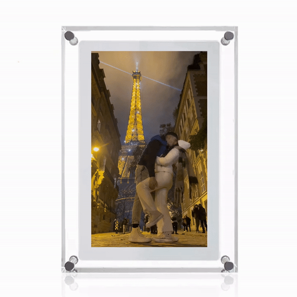 Digital Photo Frame Transparent Acrylic Video Electronic Stage Photo Album