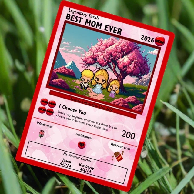 Custom Mothers Day Trading Card Custom Photo Card Gift for Mom Mothers Day Gift