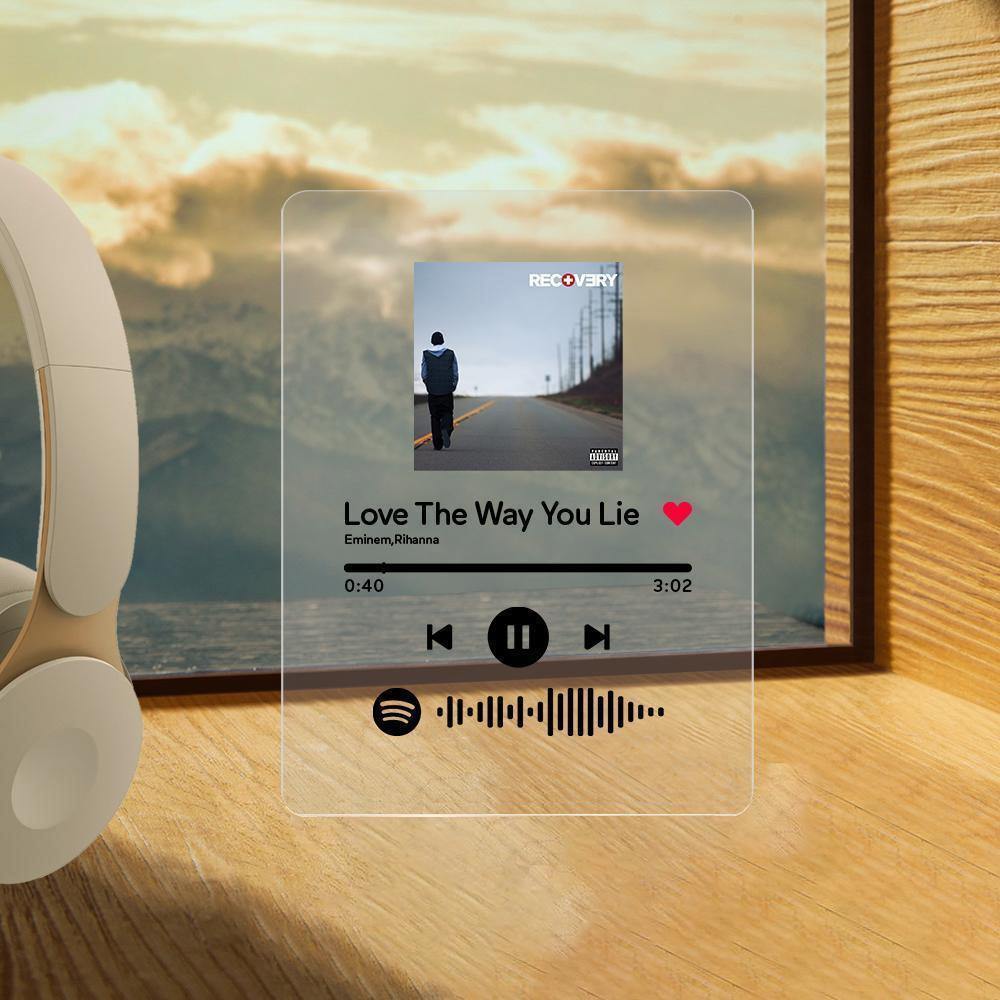 Custom Spotify Code Music Plaque For Lover(4.7IN X 6.3IN) - photowatch