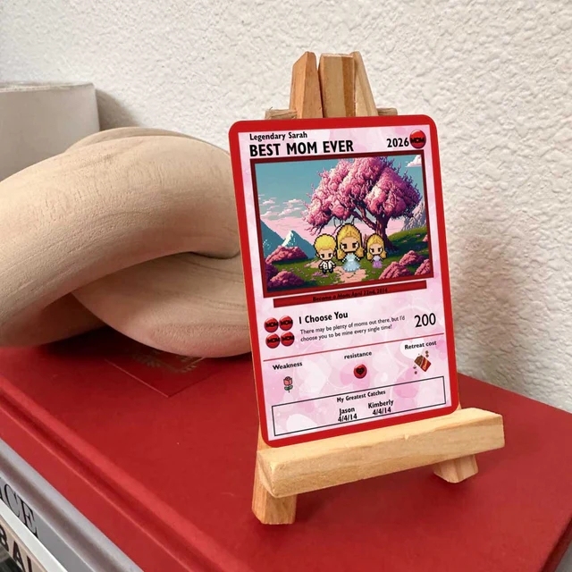 Custom Mothers Day Trading Card Custom Photo Card Gift for Mom Mothers Day Gift