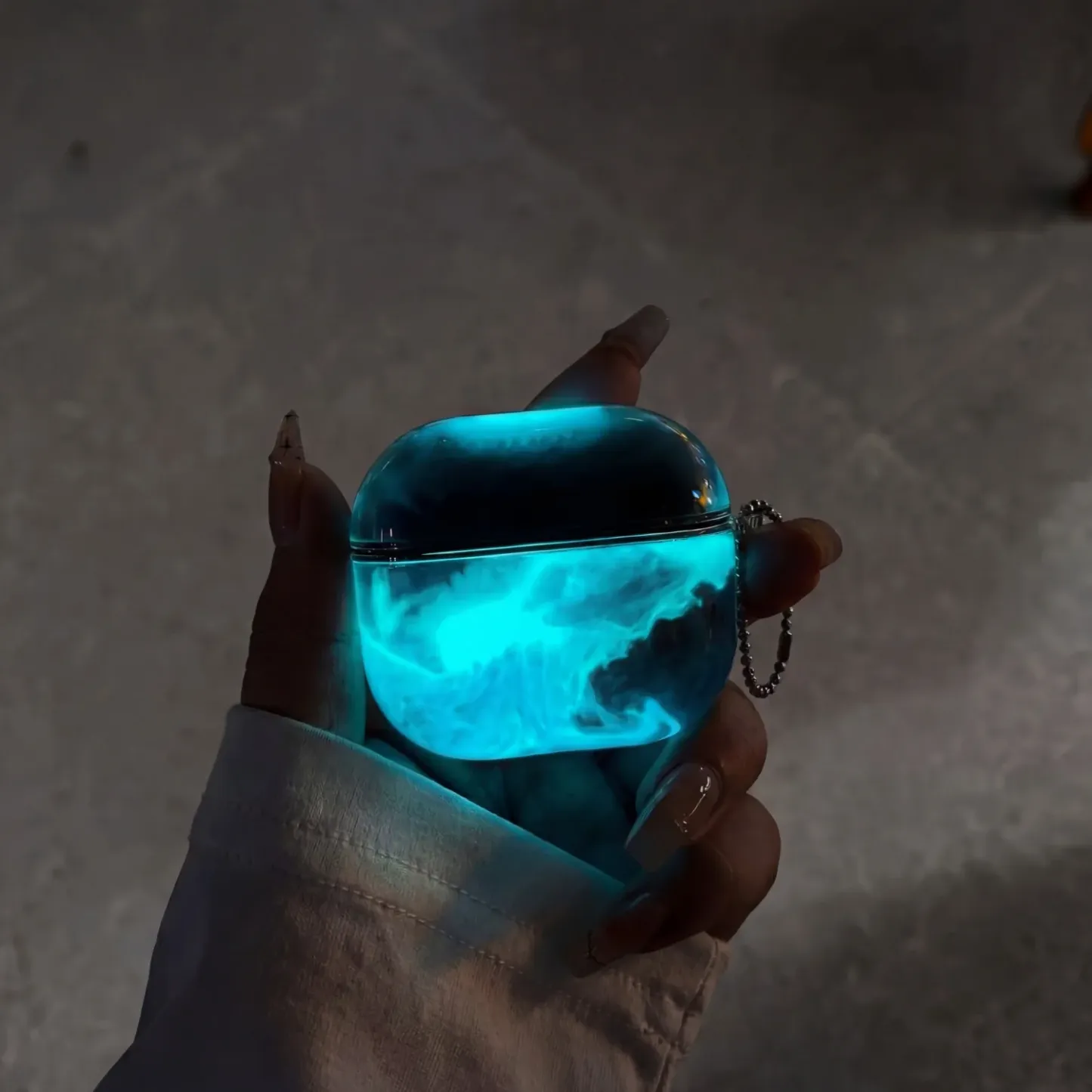 Liquid Glitter AirPods Case Glow in the Dark for AirPods 1/2/3/4 Quicksand Sparkle Protective Cover Shockproof Cute Case