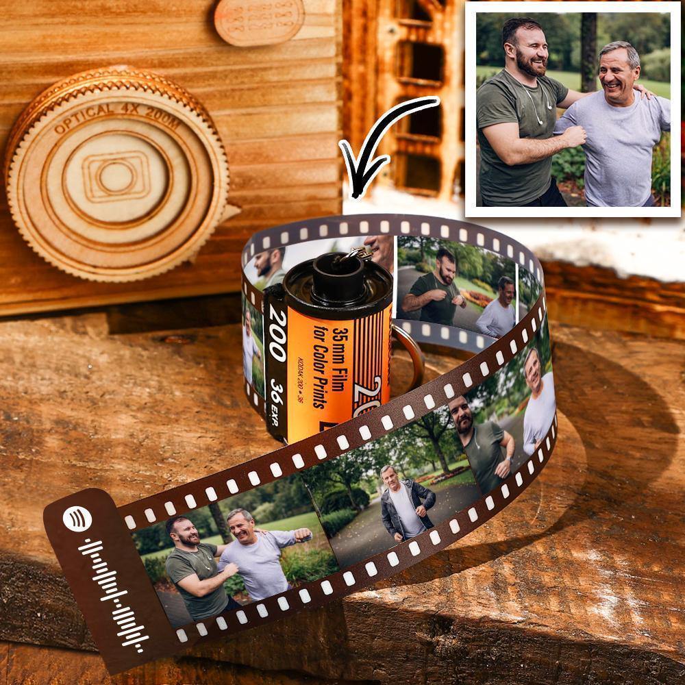 Personalized Photo Film Roll Keychain -Keychain With Picture And Song-Gift For Her - MyCameraRollKeychain