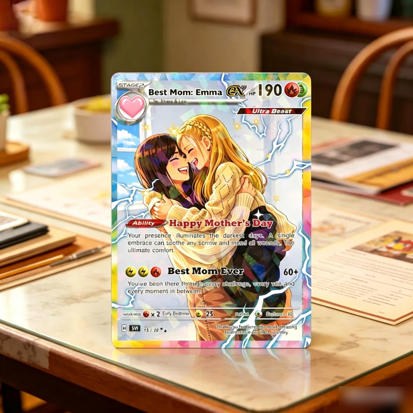 Custom Mothers Day Trading Card Custom Photo Card Gift for Mom Mothers Day Gift