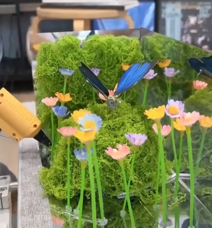 Butterfly Forest Night Light DIY Kit Handmade Ambient Bedroom Lamp, Romantic Gift for Girlfriend