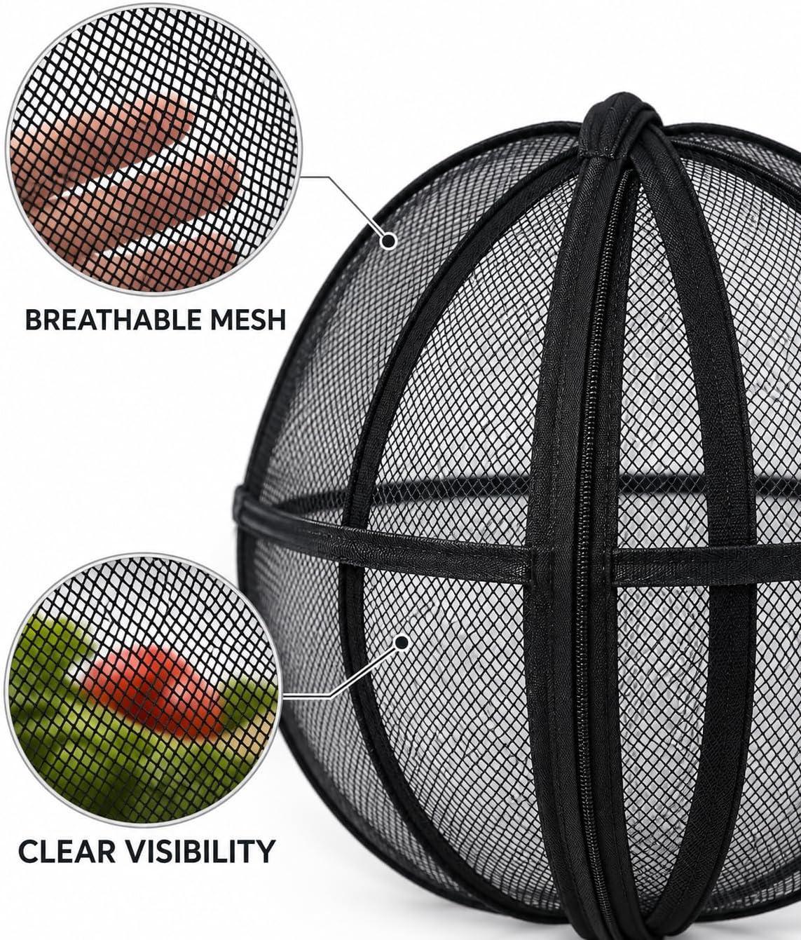 360° Panoramic Foldable Cat Playpen, Breathable Mesh Enclosure - MyCameraRollKeychain
