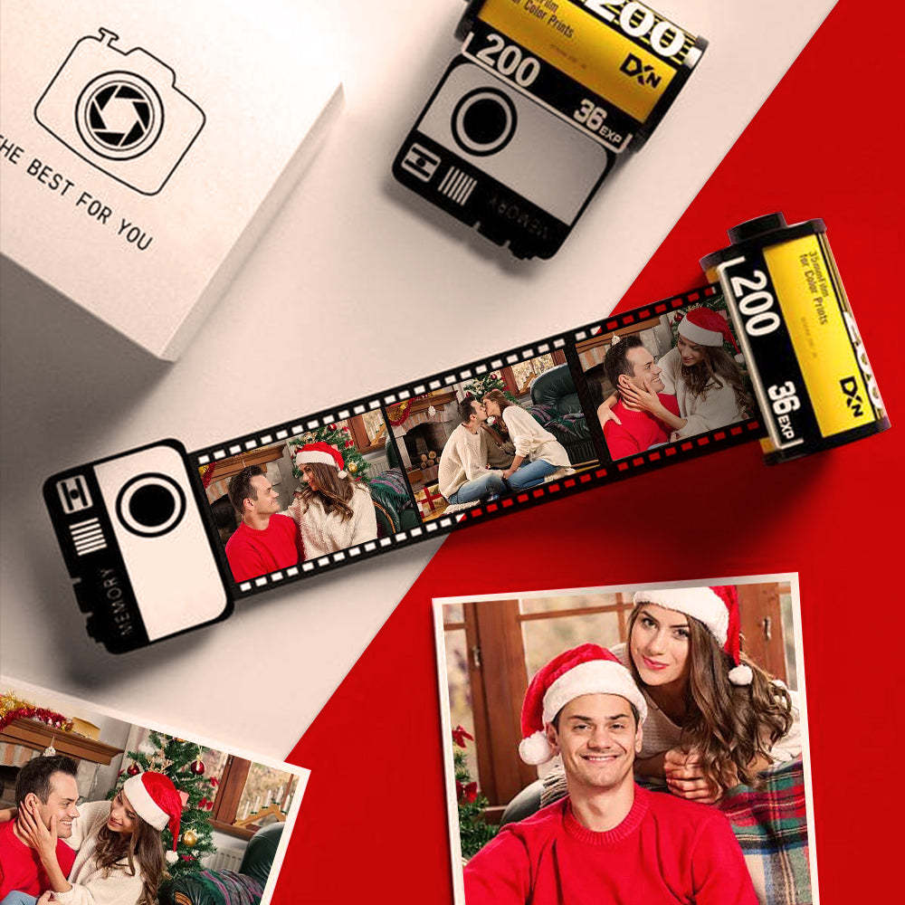 Personalized Photo Film Roll Keychain -Keychain With Picture And Song-Gift For Her - MyCameraRollKeychain