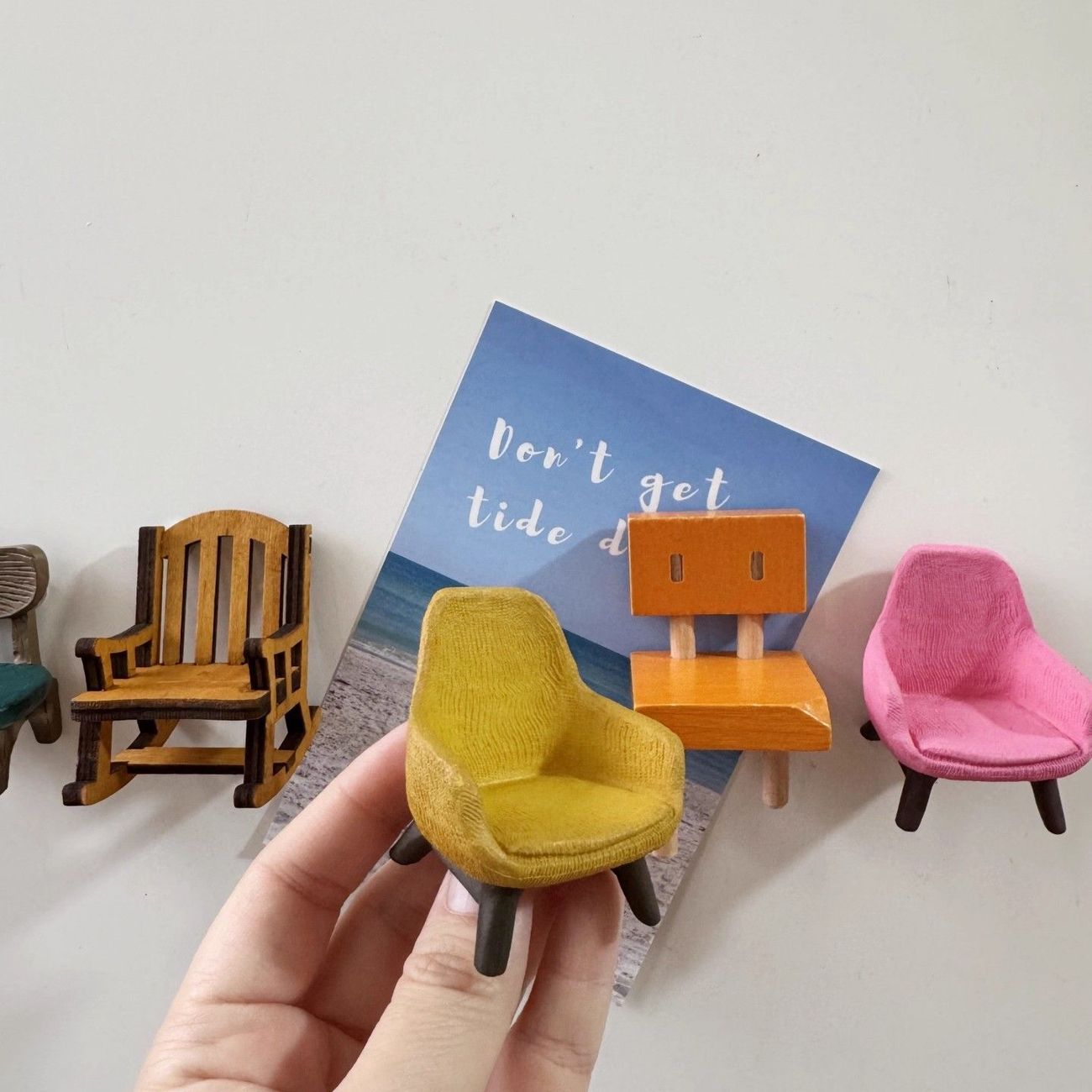 Cute Mini Resin Chair Magnets for Fridge Funny Small Furniture Magnets for Refrigerator Decoration Kitchen Locker Kitchen Office (5 Pack)