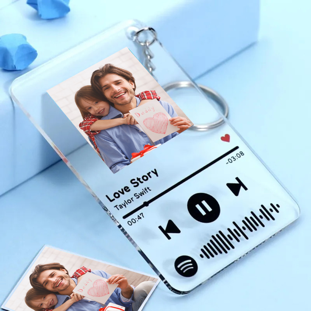Custom Scannable Spotify Code Keychain Custom Spotify Plaque Personalized Photo Nightlight