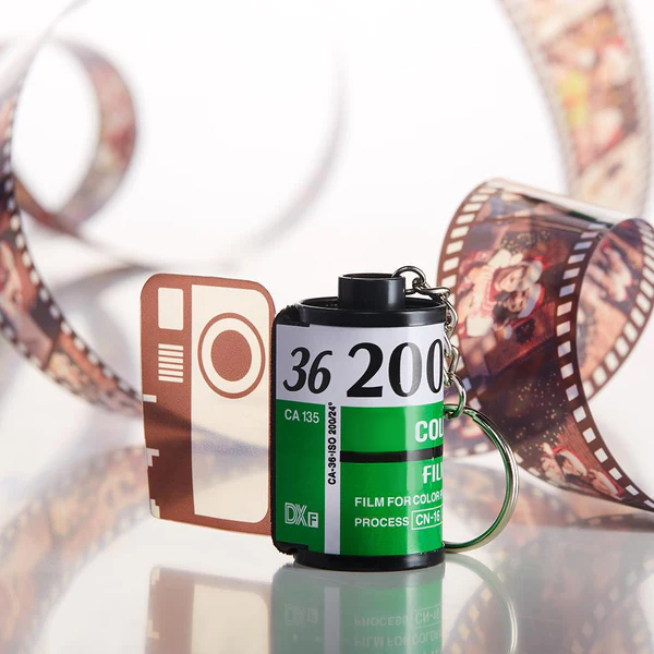 Custom Spotify Code Green Camera Roll Keychain Multiphoto Keychain for Family 5-20 Pictures