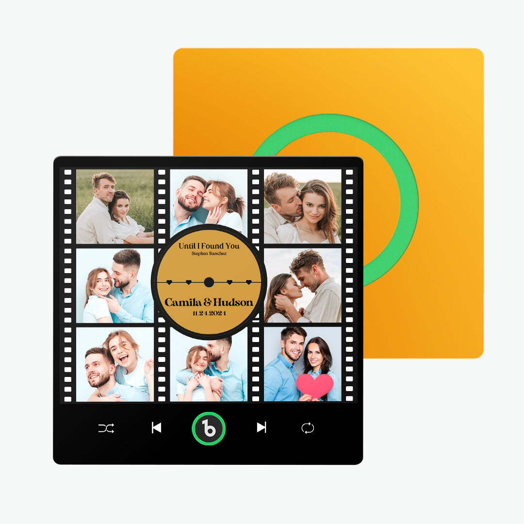 New 4.0 Upgrade Custom Music Fridge Magnet Film Photo Collage Style Fridge Magnet Gift for Lover - MyCameraRollKeychain