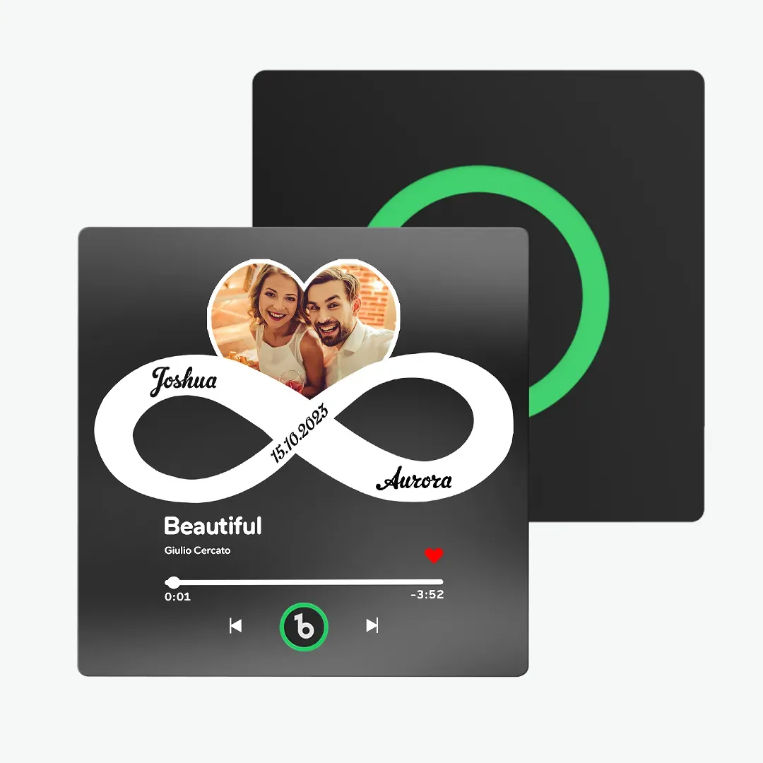 Custom Music Fridge Magnet with Colorful Frame Personalized Album Infinite Love Fridge Magnet That Can Be Played Song Ideal Gift for Couple