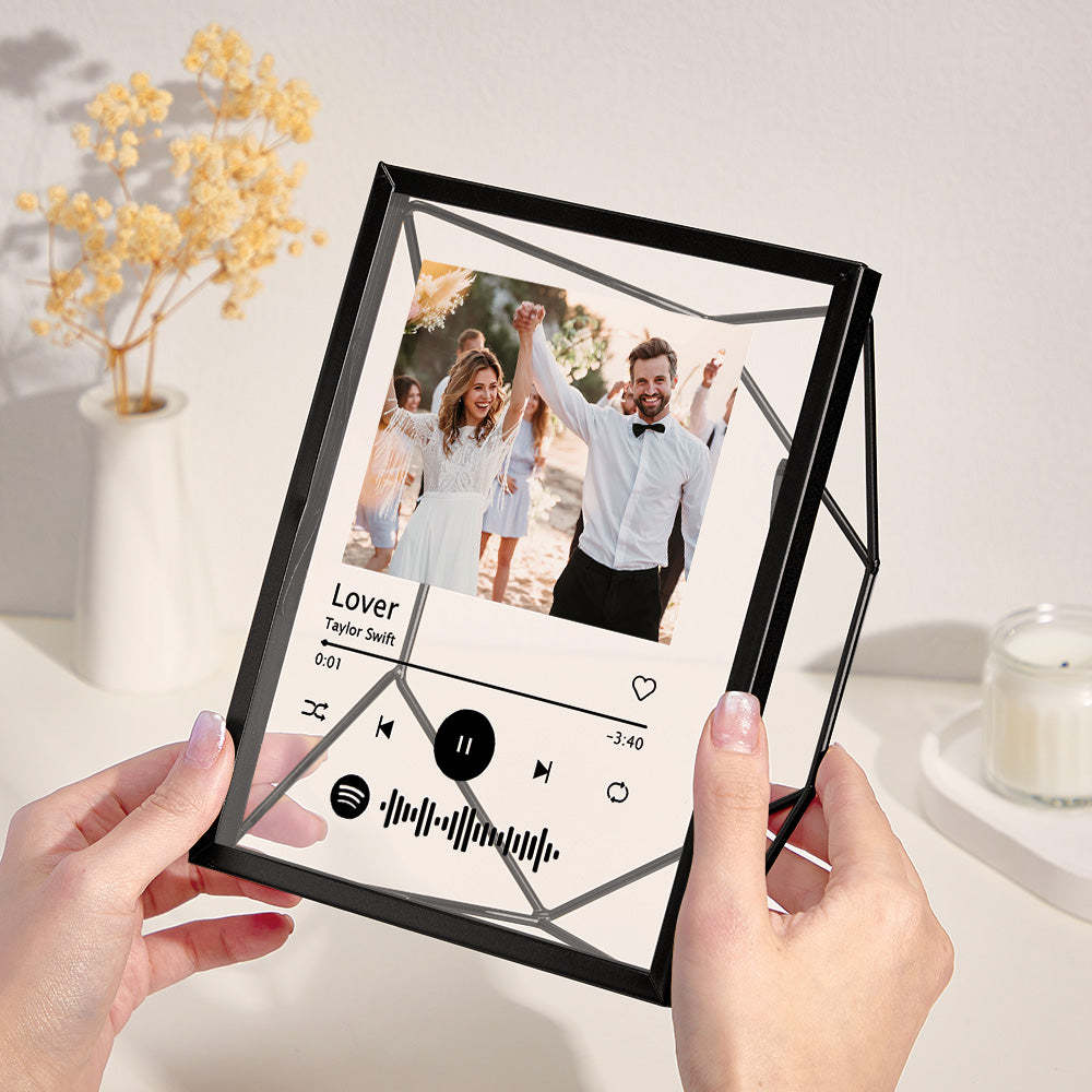 Custom Photo Spotify Acrylic Photo Frame Personalized Picture Gift - MyCameraRollKeychain