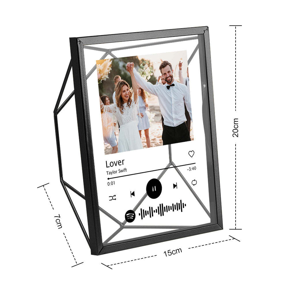 Custom Photo Spotify Acrylic Photo Frame Personalized Picture Gift - MyCameraRollKeychain