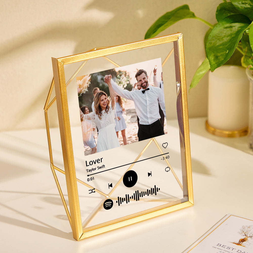 Custom Photo Spotify Acrylic Photo Frame Personalized Picture Gift - MyCameraRollKeychain