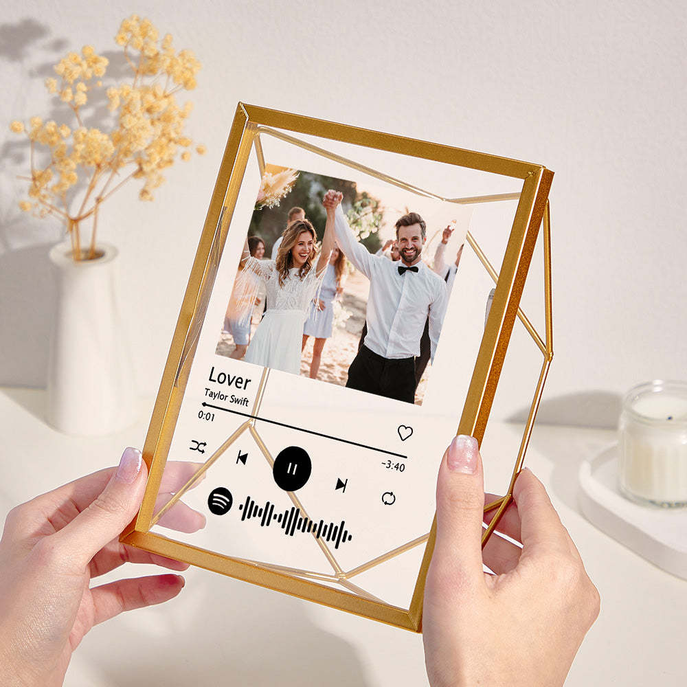 Custom Photo Spotify Acrylic Photo Frame Personalized Picture Gift - MyCameraRollKeychain