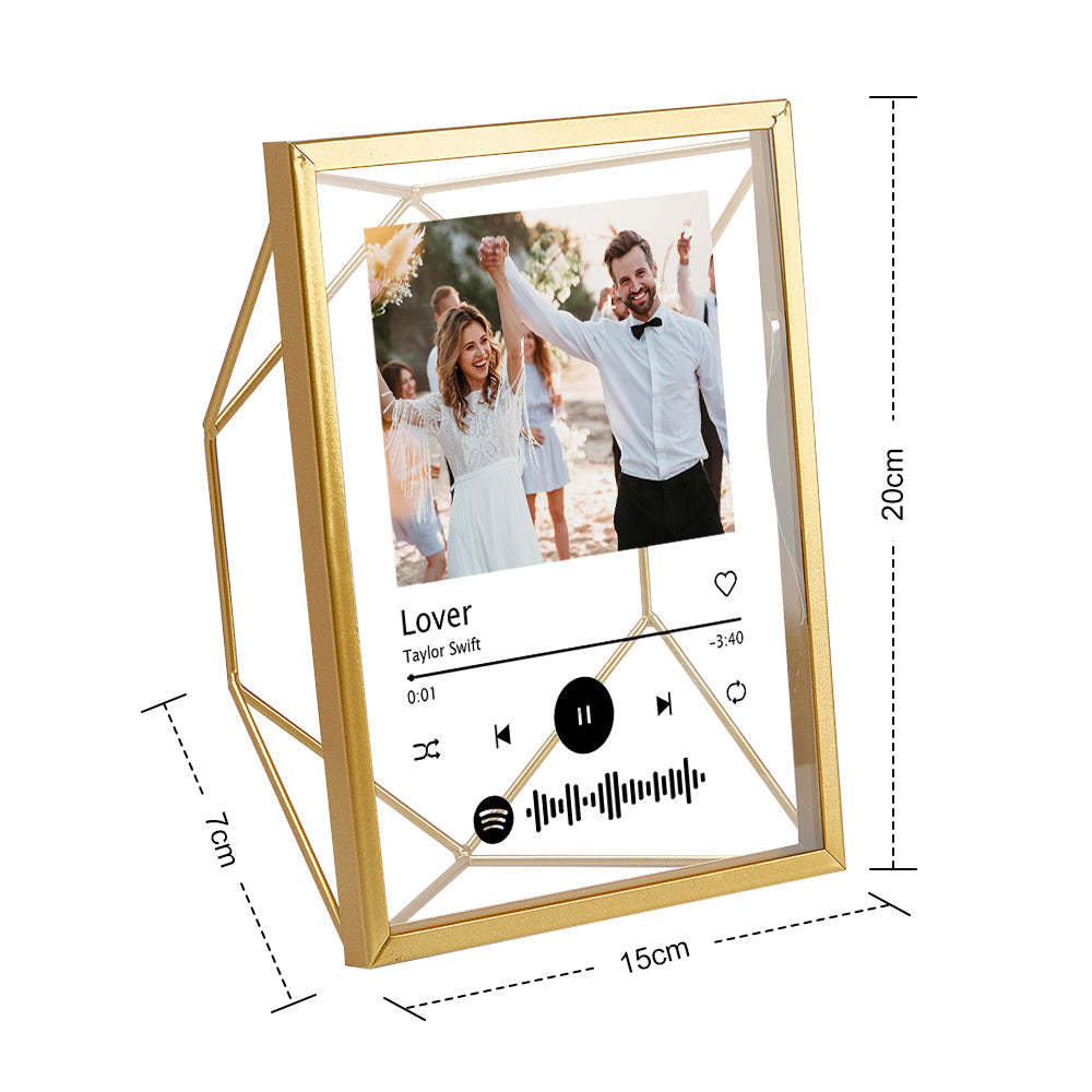 Custom Photo Spotify Acrylic Photo Frame Personalized Picture Gift - MyCameraRollKeychain