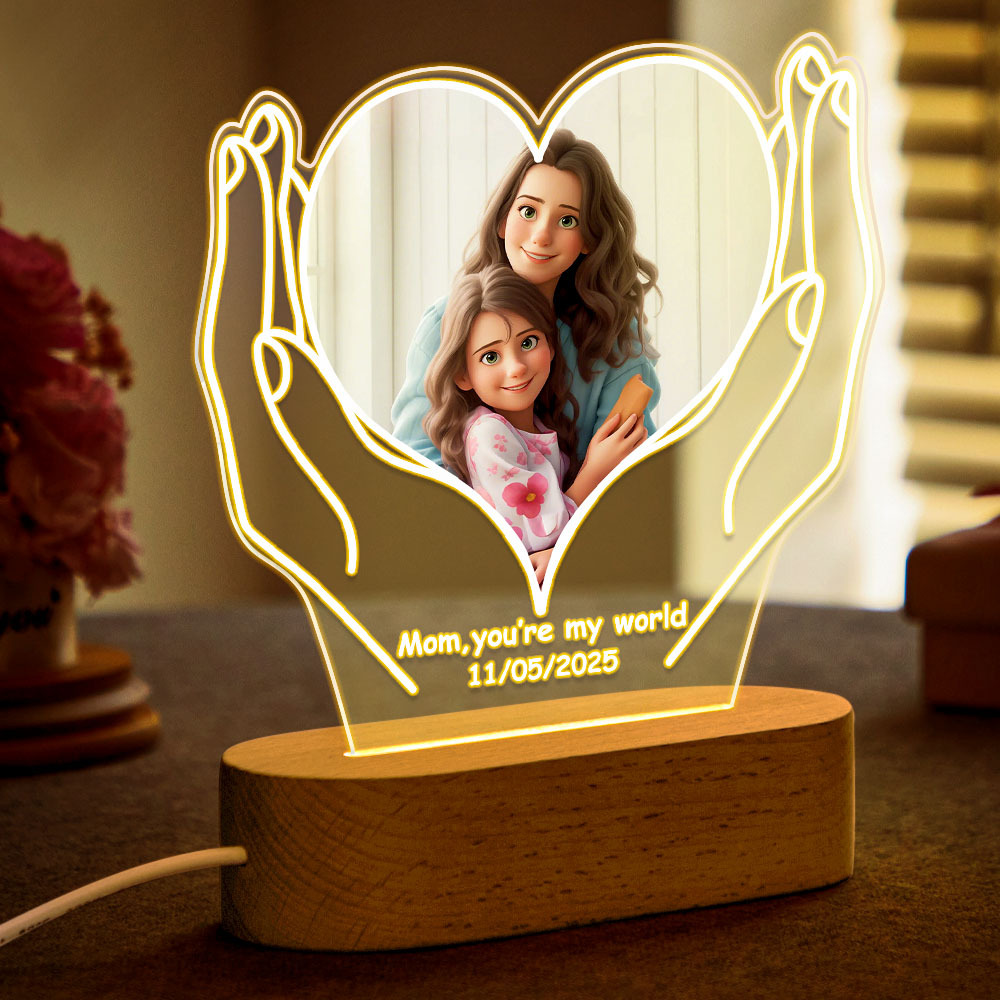 Mother's Day Heart Shaped Night Light