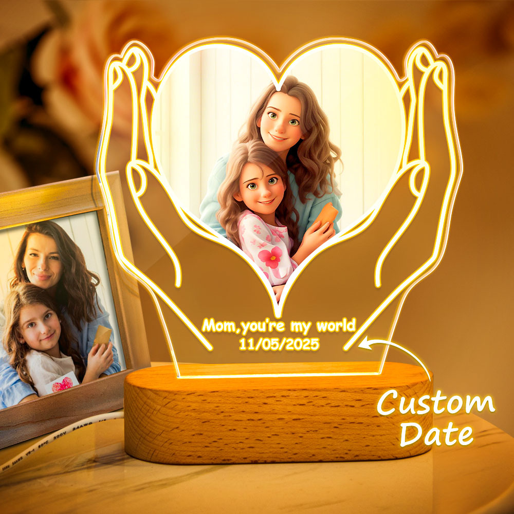 Mother's Day Heart Shaped Night Light