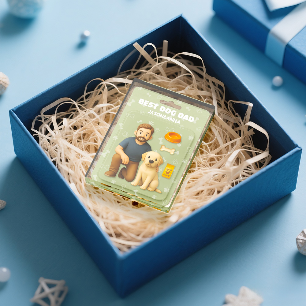 Personalized Gift for Pet Lovers, Custom Photo Pet and Owner Action Figure Acrylic Block, Best Dog Dad Plaque Custom Pet Lover Gift