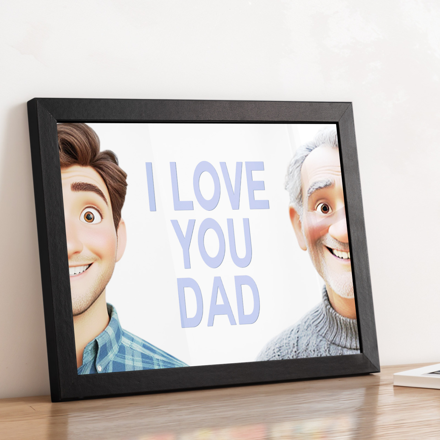 Father's Day I Love You Dad Cartoon Character Decoration for Father