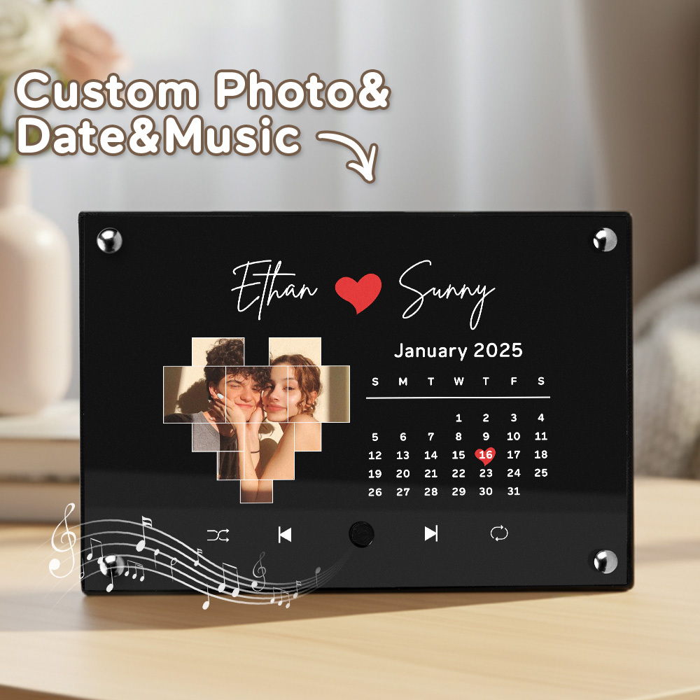Custom Music Picture Frame Custom Spotify Frame Personalized Photo Frame Anniversary Gifts for Couple - MyPhotoMugs