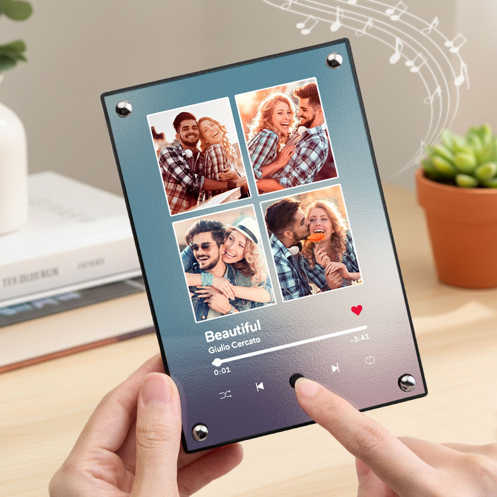 Custom Music Picture Frame Custom Spotify Frame Personalized Photo Frame Anniversary Gifts for Couple - MyPhotoMugs