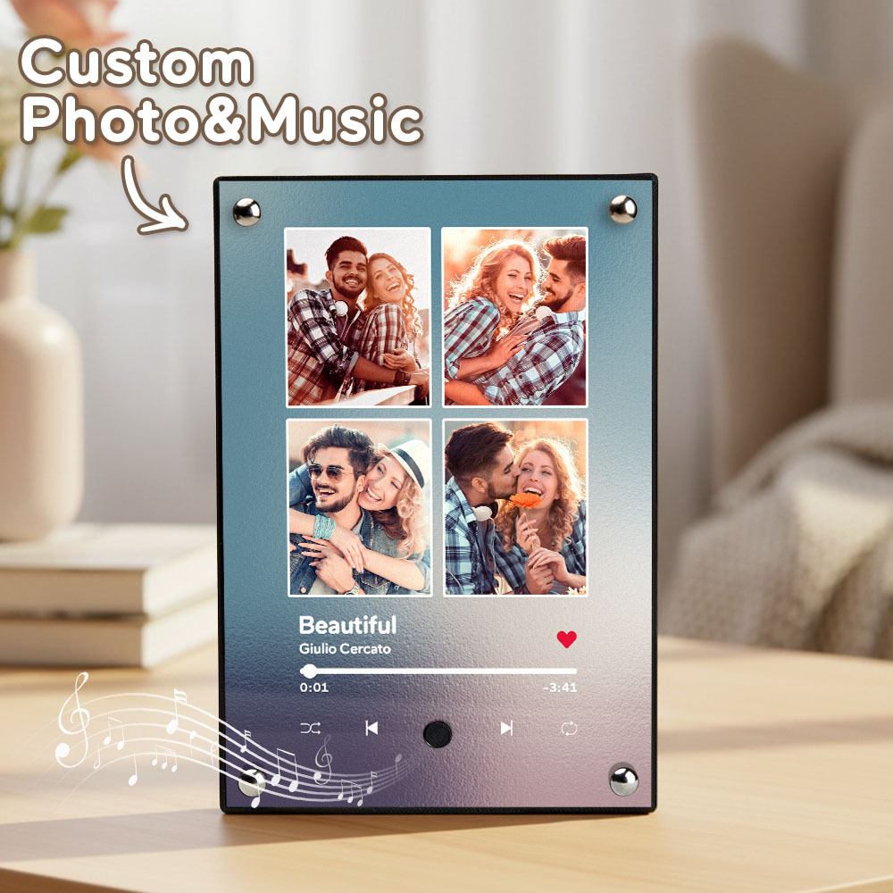 Custom Music Picture Frame Custom Spotify Frame Personalized Photo Frame Anniversary Gifts for Couple - MyPhotoMugs