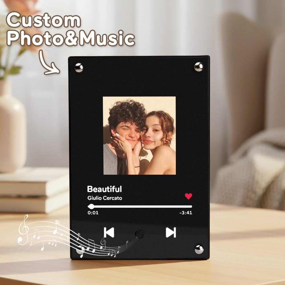 Custom Music Picture Frame Custom Spotify Frame Personalized Photo Frame Anniversary Gifts for Couple - MyPhotoMugs