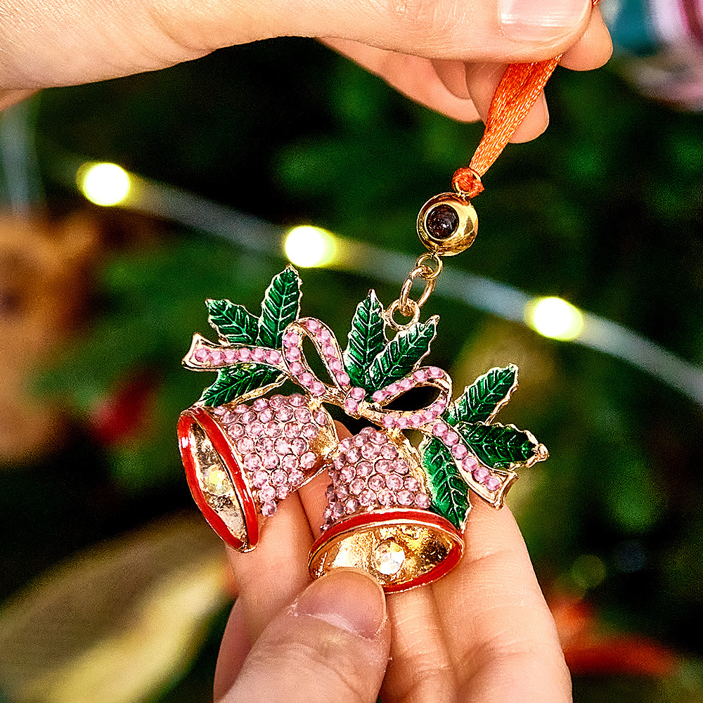 Custom Christmas Projection Bell Ornament with Custom Photo Gift for Christmas