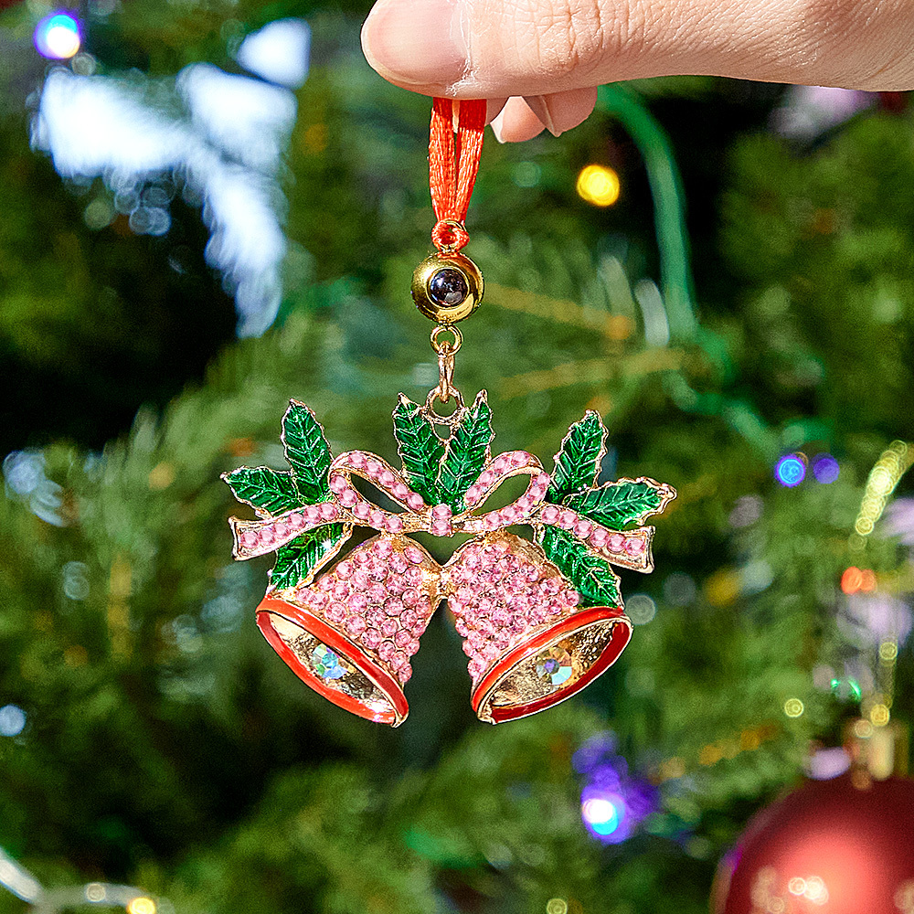 Custom Christmas Projection Bell Ornament with Custom Photo Gift for Christmas