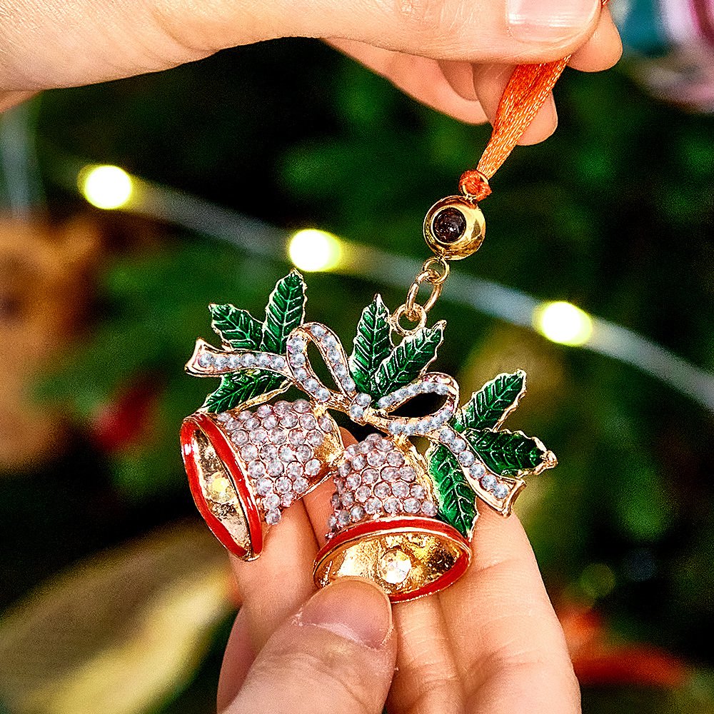 Custom Christmas Projection Bell Ornament with Custom Photo Gift for Christmas