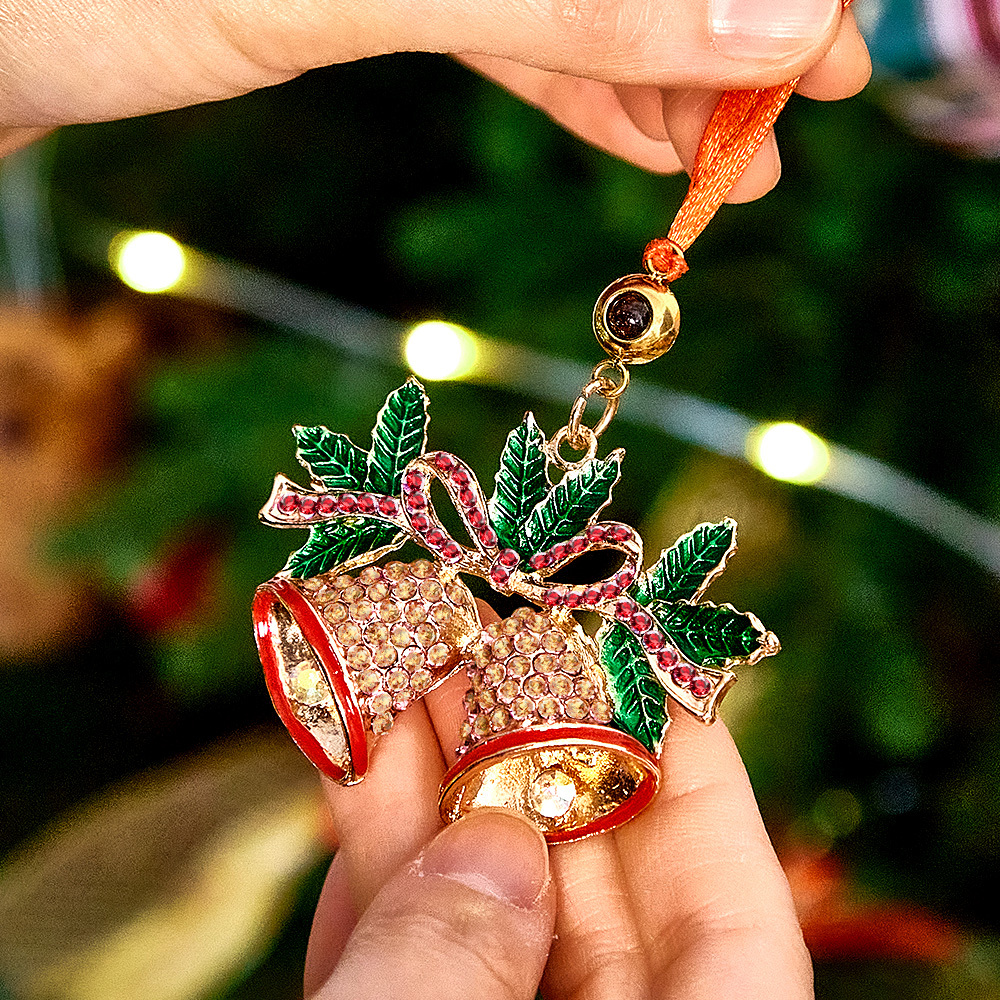 Custom Christmas Projection Bell Ornament with Custom Photo Gift for Christmas